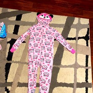 Pink fox onesie